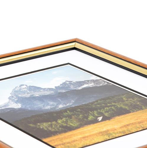 ArtToFrames Diploma Frame With Black And Gold Mat – Custom Modern MDF Picture Frame