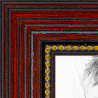 ArtToFrames Custom Picture Poster Frame Beaded Gold 1" Wide Wood 