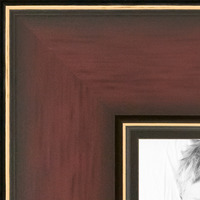 ArtToFrames Custom Poster Frame – Brown Mahogany Wood, 1 Inch Profile, Made To Order