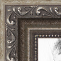 ArtToFrames Picture Frame Custom 1" Silver Ornate SIlver Wood 4319 Small 